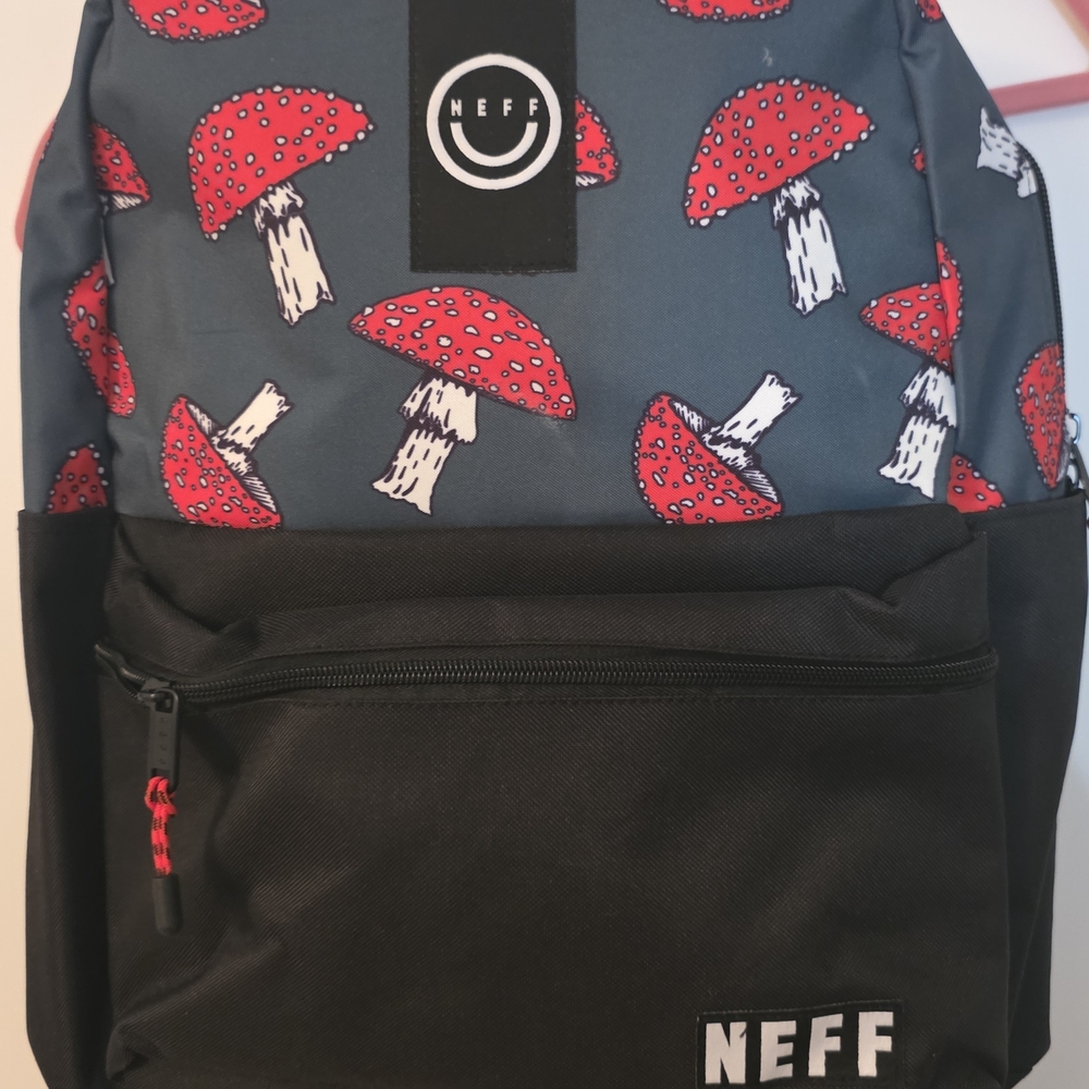 Neff Red and Black Mushroom Backpack